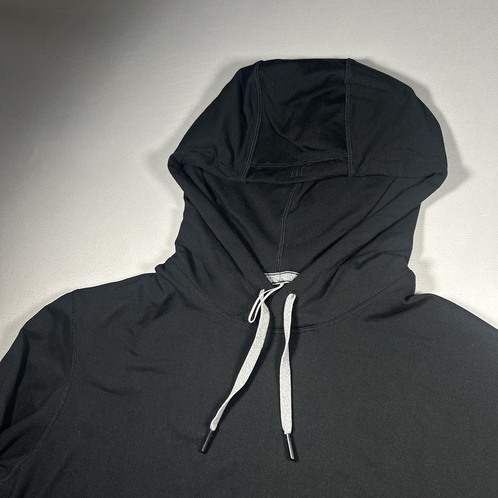 Lululemon Hoodie Mens XL Black Soft Jersey Pullover LM3F86S Lightweight Stretch